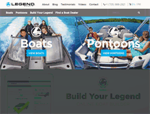 Tablet Screenshot of legendboats.com